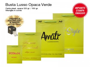 BUSTE IN CARTA LUSSO OPACA VERDE